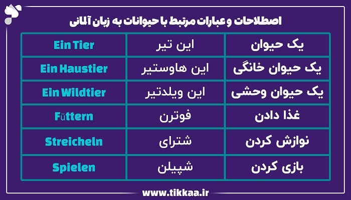 اصطلاحات مرتبط با حیوانات به زبان آلمانی