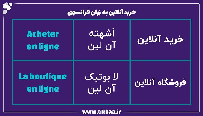 خرید آنلاین به زبان فرانسوی