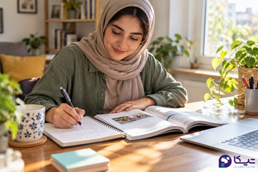 تمرین درس انگلیسی عمومی با کتاب و دفتر