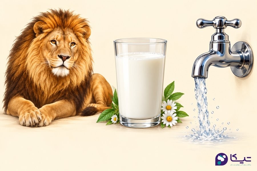 شیر به انگلیسی؛ تفاوت Lion، Milk و Tap با تلفظ | Tikkaa